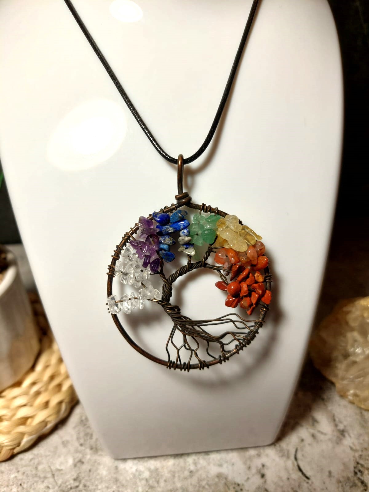 Kaklarota ar 7 dabīgiem akmeņiem