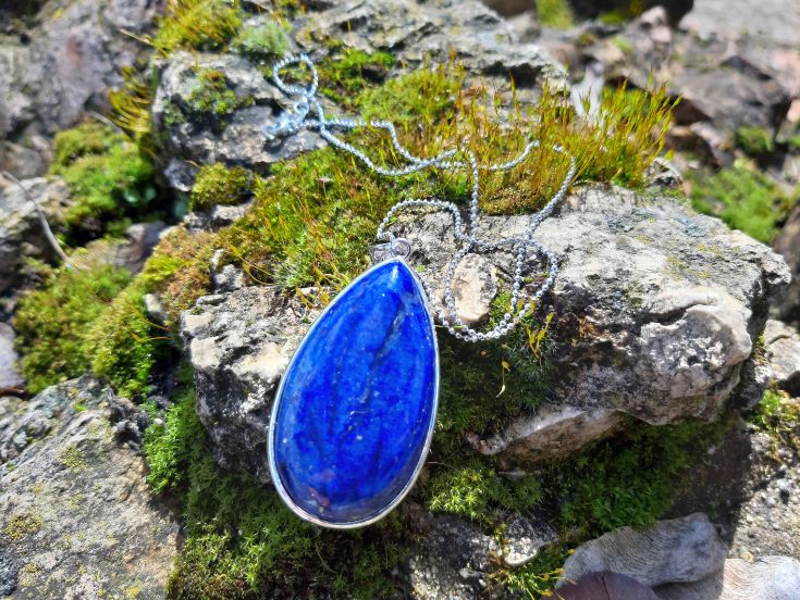 Kulons + Auskaru komplekts ''Zilais Lazurīts'' - Image 3