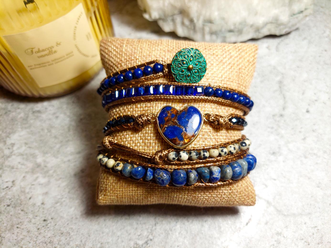 lazurīta rokassprādze