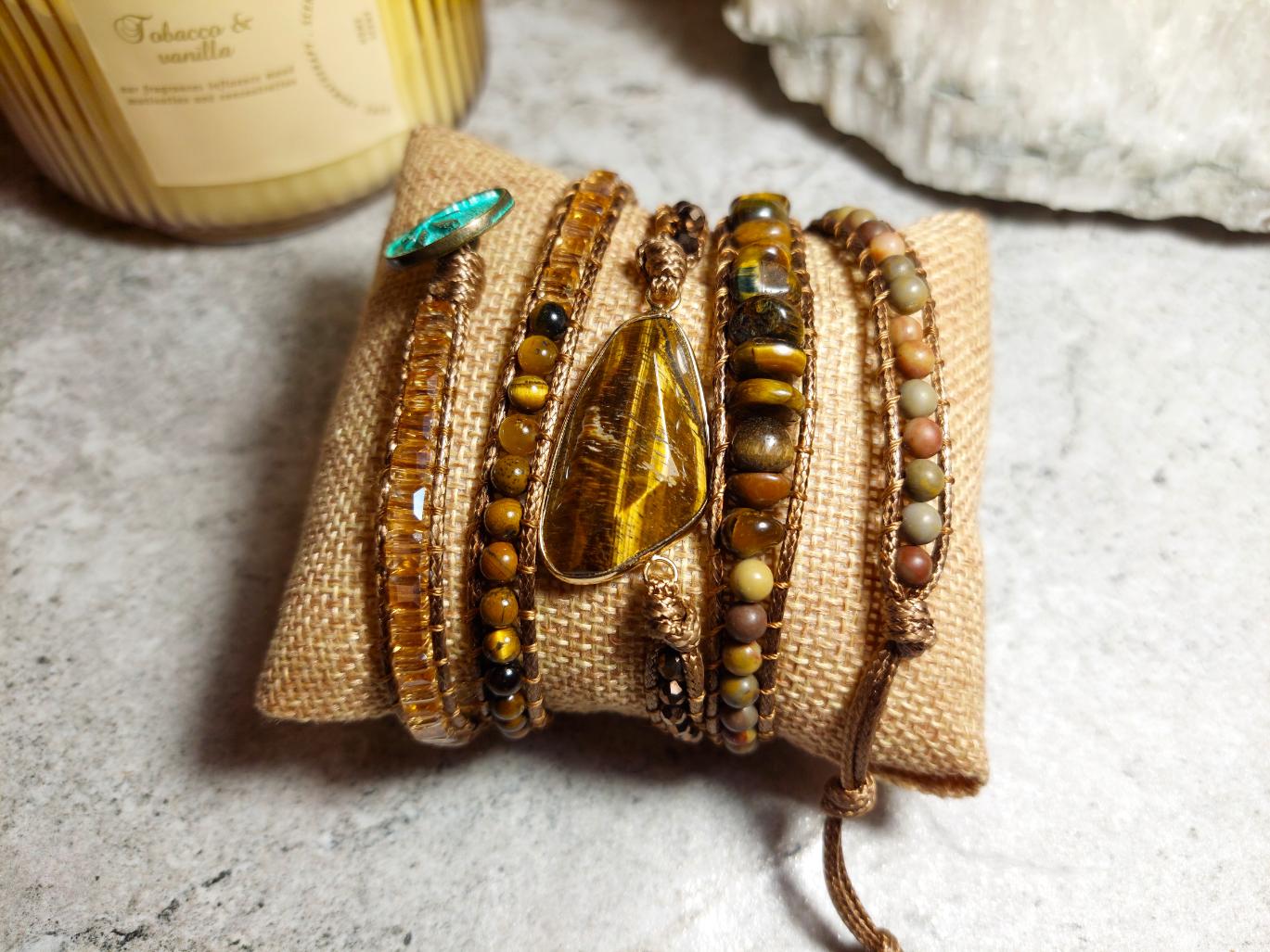 tīģeracs rokassprādze dabīgo akmeņu rotas