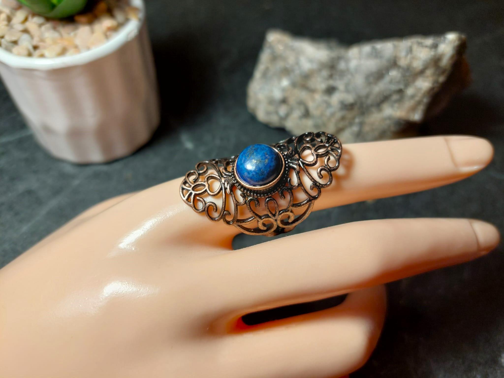 Vintāžas gredzens ar Zilā Lazurīta akmeni