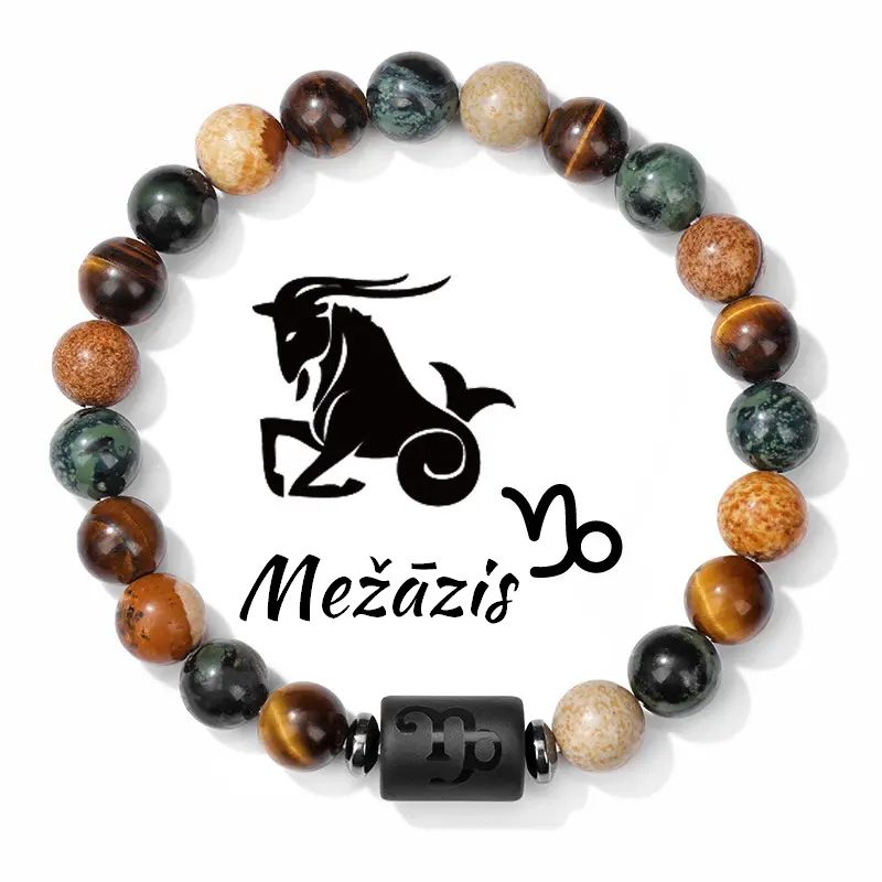 Akmeņu rokassprādze ar Mežāža Zodiaku mežāza zodiaks