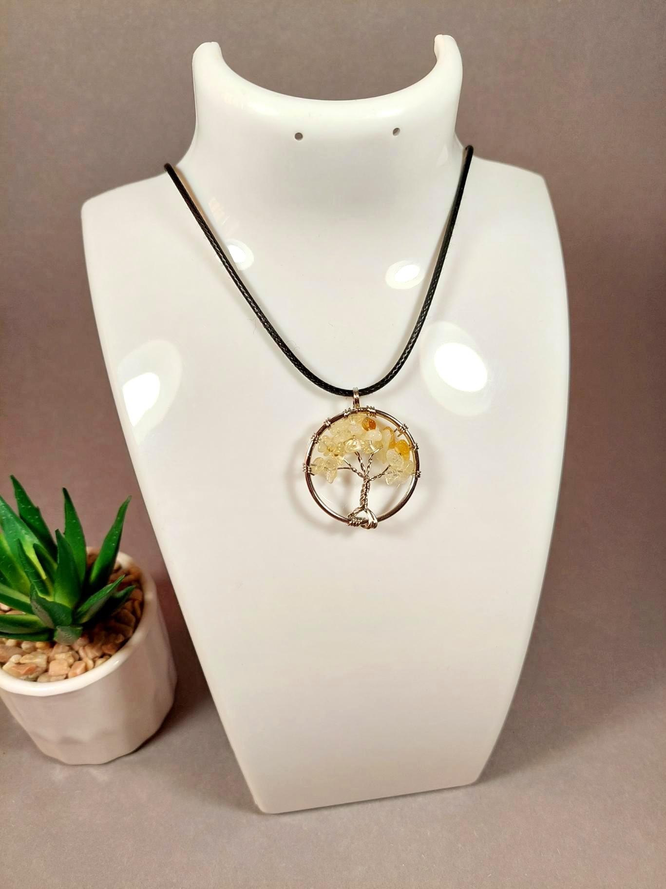 citrīna kulons dabigo akmeņu rotas