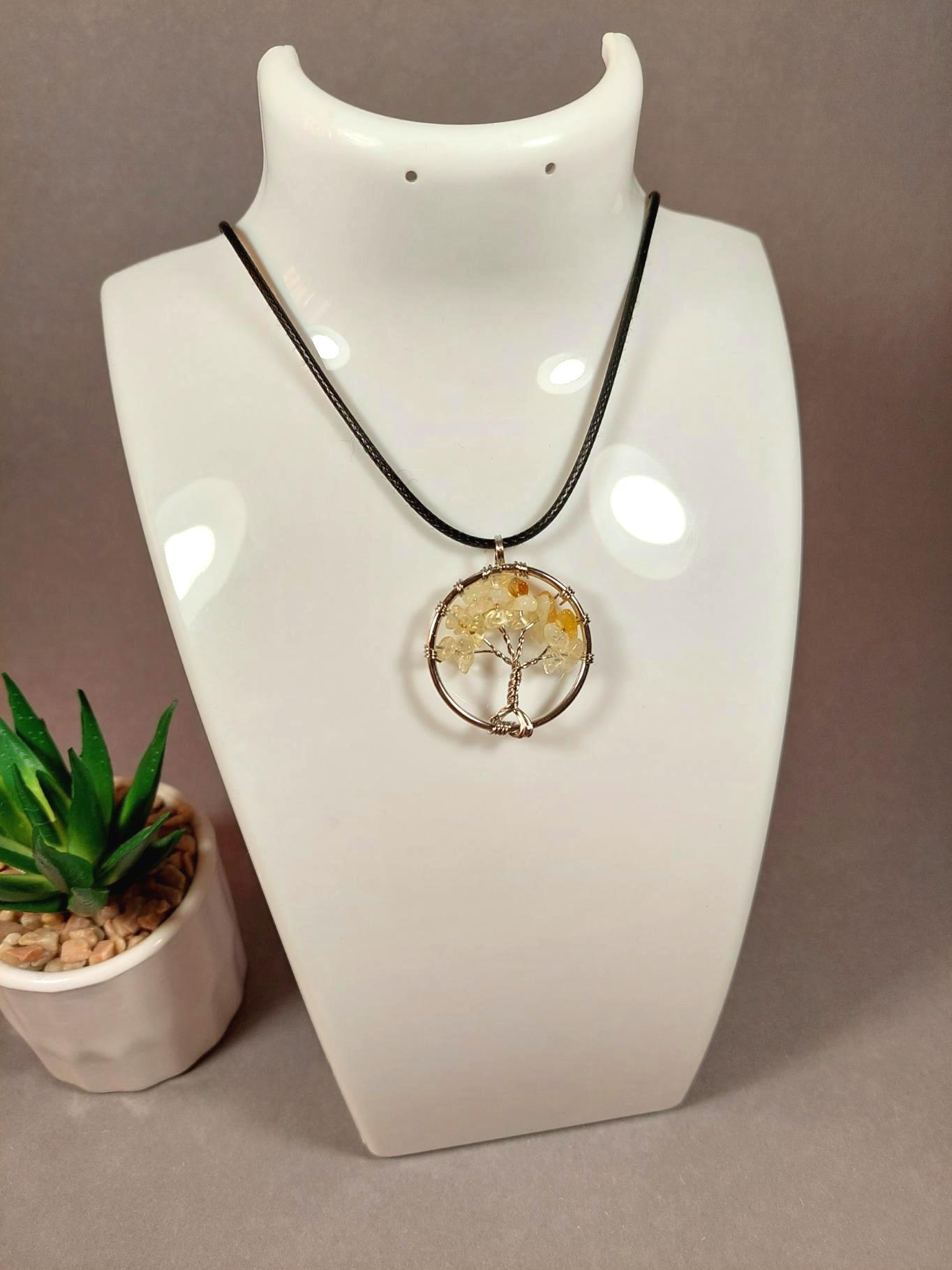 citrīna kulons dabigo akmeņu rotas