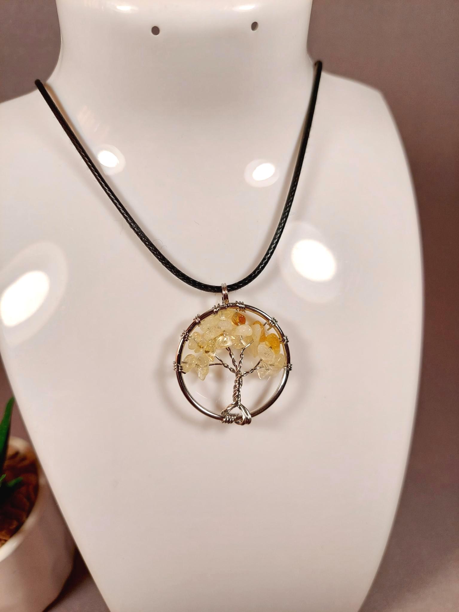 citrīna kulons dabigo akmeņu rotas