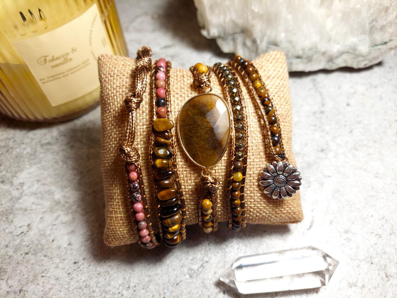 tīģeracs rokassprādze dabīgo akmeņu rotas