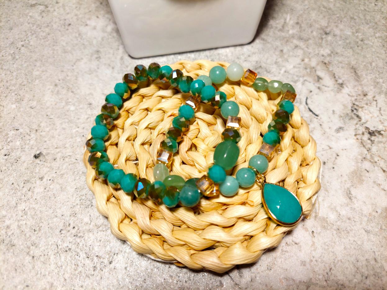 ahāta rotaslietu komplekts dabīgo akmeņu rotas