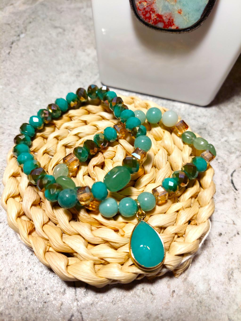 ahāta rotaslietu komplekts dabīgo akmeņu rotas