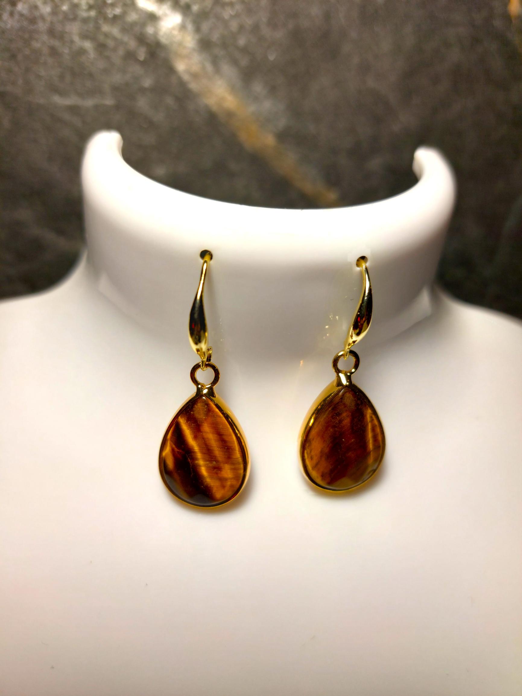 Tīģeracs Rotu komplekts dabīgo akmeņu rotas